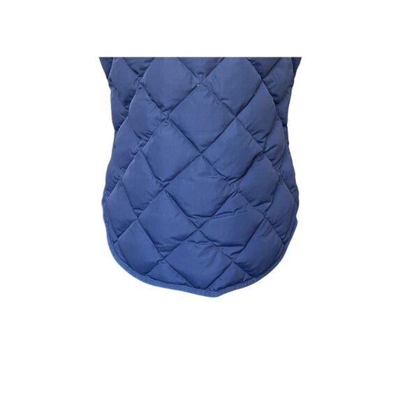 J. Crew Excursion Quilted Down Puffer Vest Size S Navy Blue Full Zip Preppy Warm - Picture 6 of 9
